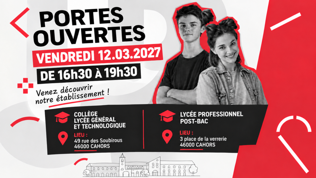 Journée porte ouverte (JPO) Vendredi 13/03/2027